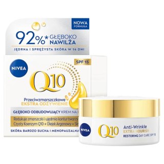 Nivea Q10 Ekstra Odżywienie przeciwzmarszczkowy krem na dzień SPF15 50ml