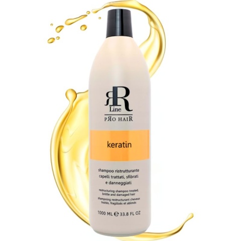RR Line Keratin Star Szampon Odbudowujący do Włosów Zniszczonych 1000ml