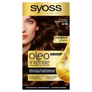 Syoss Oleo Intense farba do włosów trwale koloryzująca z olejkami 4-18 Mokka