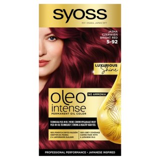 Syoss Oleo Intense farba do włosów trwale koloryzująca z olejkami 5-92 Jasna Czerwień