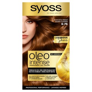 Syoss Oleo Intense farba do włosów trwale koloryzująca z olejkami 6-76 Złocista Miedź