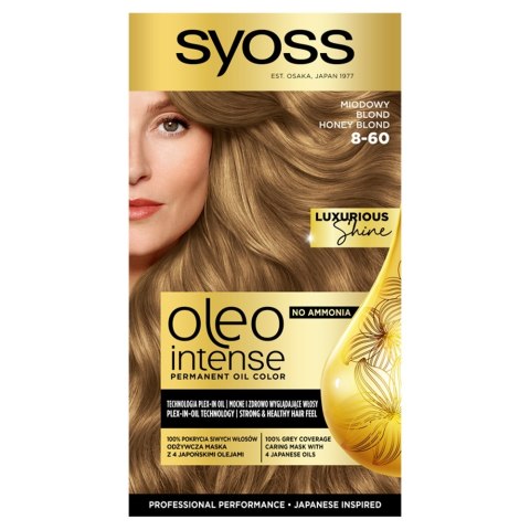 Syoss Oleo Intense farba do włosów trwale koloryzująca z olejkami 8-60 Miodowy Blond