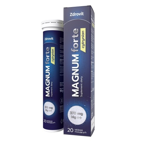 Zdrovit Magnum forte cytrynian suplement diety 20 tabletek musujących