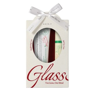 AXIS-Y Glass Skin Duo zestaw Dark Spot Correcting Glow Serum rozjaśniające serum do twarzy 50ml + Vegan Collagen Eye Serum kolagenowe s