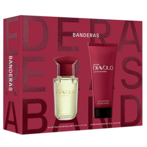 Antonio Banderas Diavolo for Men zestaw woda toaletowa spray 50ml + balsam po goleniu 75ml