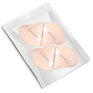 Clavier Trójkątny puszek do pudru Beżowy 4szt