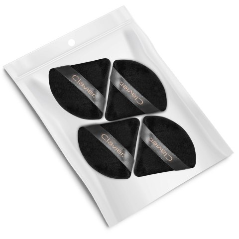 Clavier Trójkątny puszek do pudru Czarny 4szt