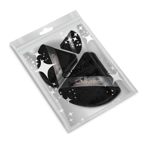 Clavier Trójkątny puszek do pudru Czarny Mix 6szt