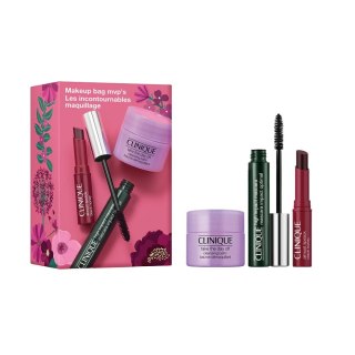 Clinique Makeup Bag MVP's zestaw tusz do rzęs 7ml + pomadka do ust 1.2g + balsam do demakijażu 15ml