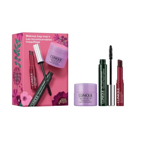 Clinique Makeup Bag MVP's zestaw tusz do rzęs 7ml + pomadka do ust 1.2g + balsam do demakijażu 15ml