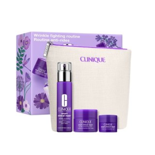 Clinique Wrinkle Fighting Routine zestaw korygujące serum przeciwzmarszczkowe 30ml + krem korygujący zmarszczki 15ml + krem przeciwzmarsz