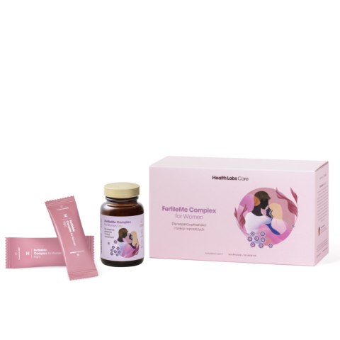 HealthLabs FertileMe Complex For Women suplement diety dla wsparcia płodności i funkcji rozrodczych dla kobiet 30 kapsułek + 30 saszetek