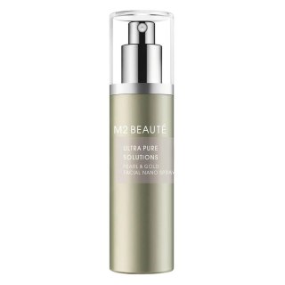 M2 BEAUTE Pearl & Gold Facial Nano Spray rozświetlające serum do twarzy w sprayu 75ml