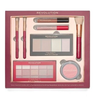 Makeup Revolution Reloaded Collection zestaw paleta cieni do powiek + róż do policzków + błyszczyk do ust x2 + pędzel do cieni do powiek x2 + pędz