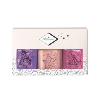Manucurist Petite zestaw lakierów do paznokci dla dzieci Betty Scarlett Stella 3x8ml