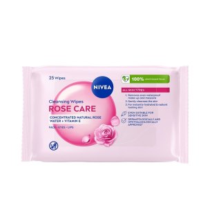 Nivea Rose Touch micelarne chusteczki z organiczną wodą różaną 25szt
