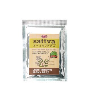 Sattva Natural Herbal Dye for Hair naturalna ziołowa farba do włosów Light Brown 10g
