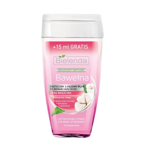 Bielenda Bouquet Nature dwufazowy płyn do demakijażu oczu Bawełna 140ml