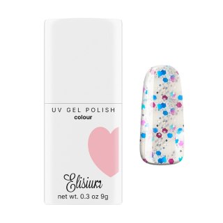 Elisium Colour UV Gel Polish lakier hybrydowy 098 Crazy Conffetti 9g