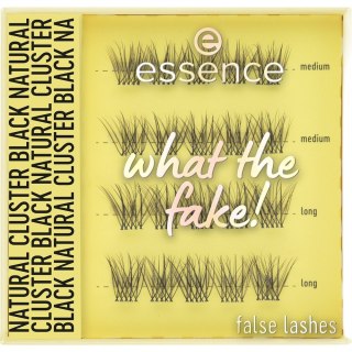 Essence What The Fake! False Lashes sztuczne do rzęsy z klejem do rzęs 06 Natural Cluster Black 20szt