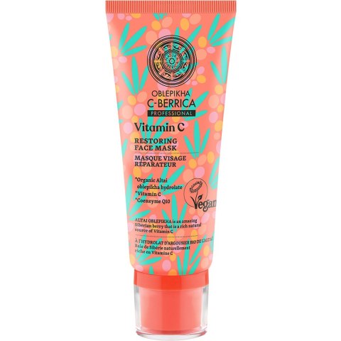 Natura Siberica Oblepikha C-Berrica odbudowująca maska do twarzy z witaminą C i koenzymem Q10 100ml