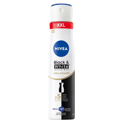 Nivea Black&White Invisible Silky Smooth antyperspirant spray 250ml