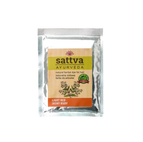 Sattva Natural Herbal Dye for Hair naturalna ziołowa farba do włosów Light Red 10g
