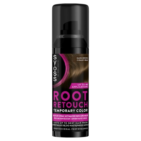 Syoss Root Retouch spray do maskowania odrostów Ciemny Brąz 120ml