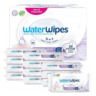 WaterWipes Sensitive+ Kojące chusteczki nawilżane z lawendą 12x60szt.