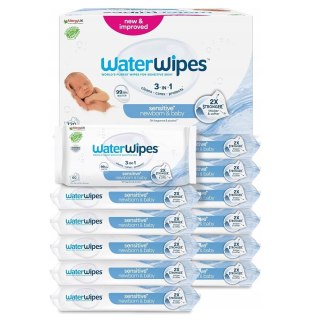 WaterWipes Sensitive+ Noworodek i Niemowlę chusteczki nawilżane 12x60szt.