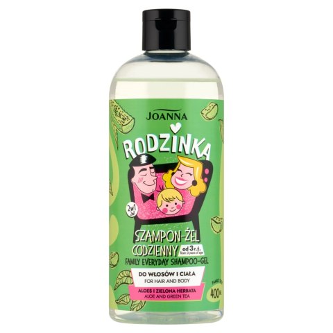 Joanna Rodzinka szampon-żel codzienny aloes i zielona herbata 400ml