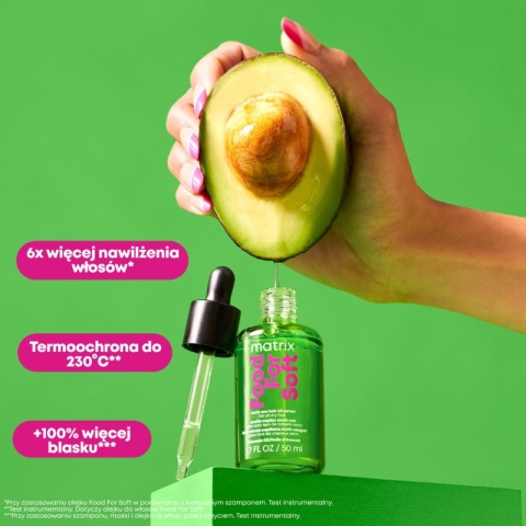 Matrix Food For Soft nawilżający olejek do suchych włosów z termoochroną 30ml