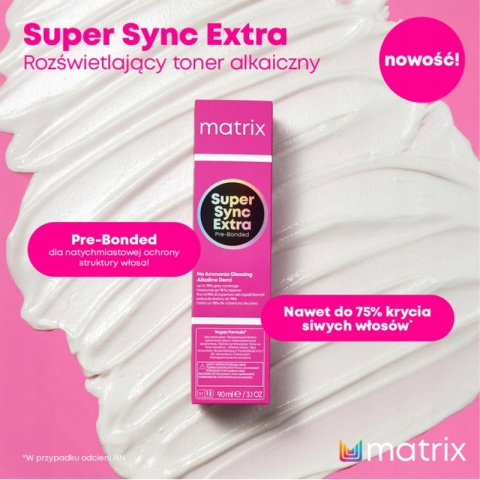 Matrix Super Extra Sync Pre-Bonded toner alkaiczny do włosów bez amoniaku 5NN 90ml