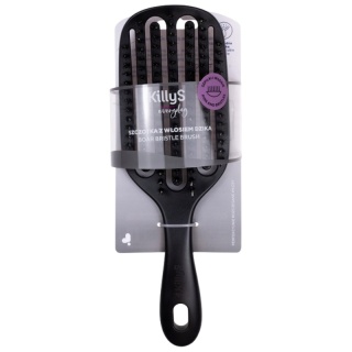 KillyS Boar Bristle Brush Szczotka do włosów z włosiem dzika Czarna