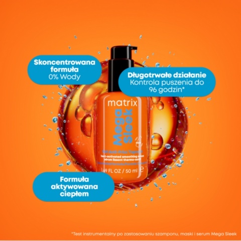 Matrix Mega Sleek OMG! TopCoat olejek wygładzający przeciw puszeniu się włosów 50ml