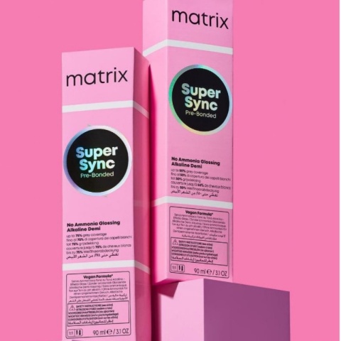 Matrix Super Sync Pre-Bonded toner alkaiczny do włosów bez amoniaku 6RC+ 90ml