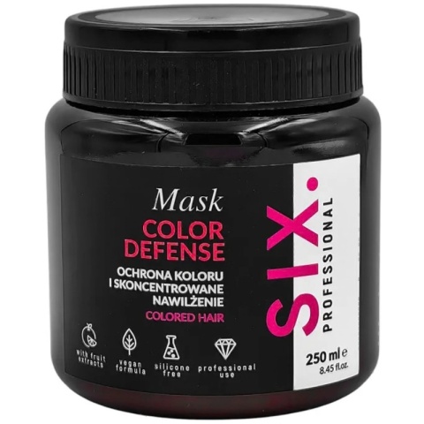 Six Professional Color Defense maska nawilżająca do włosów farbowanych 250ml