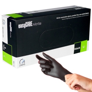 Zarys easyCare Rękawiczki Nitrylowe Czarne L 100szt