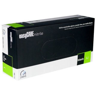 Zarys easyCare Rękawiczki Nitrylowe Czarne L 100szt