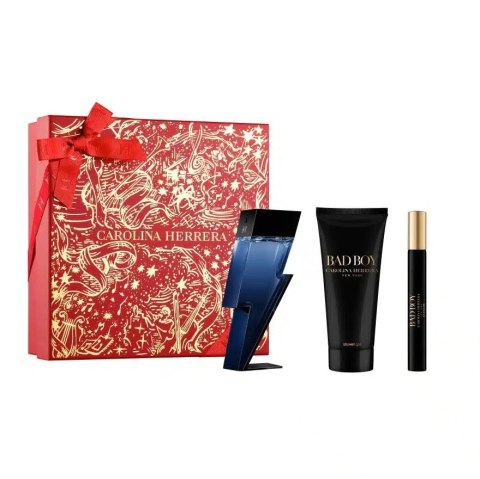 Carolina Herrera Bad Boy zestaw woda toaletowa spray 50ml + woda toaletowa spray 10ml + żel pod prysznic 100ml
