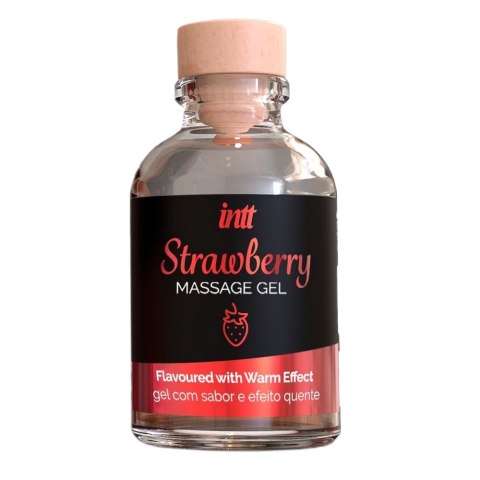 INTT Massage Gel rozgrzewający żel do masażu Strawberry 30ml