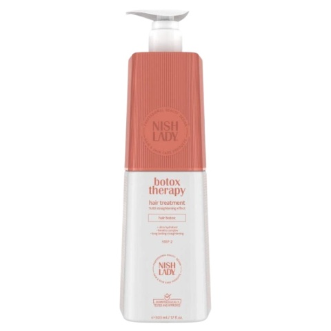 Nish Lady zestaw do zabiegu prostowania włosów Boto Therapy 3x503ml