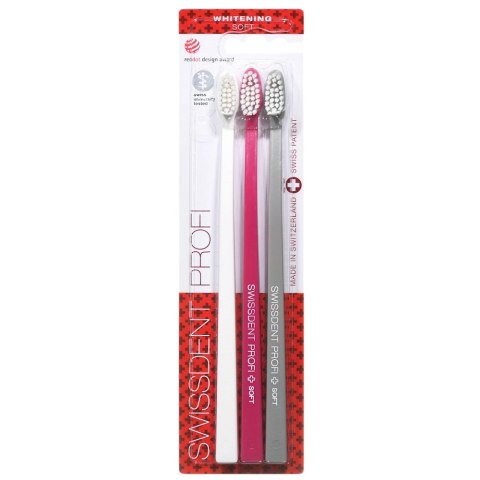 Swissdent Profi Whitening Soft szczoteczka do zębów 2szt+1szt
