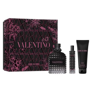 Valentino Uomo Born in Roma zestaw woda toaletowa spray 100ml + żel pod prysznic 75ml + woda toaletowa spray 15ml