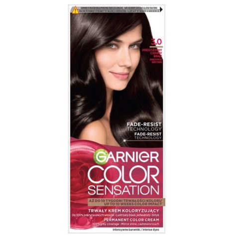 Garnier Color Sensation krem koloryzujący do włosów 3.0 Prestiżowy Ciemny Brąz