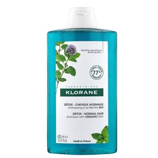 Klorane Detox Shampoo szampon z organiczną mięta wodną 400ml