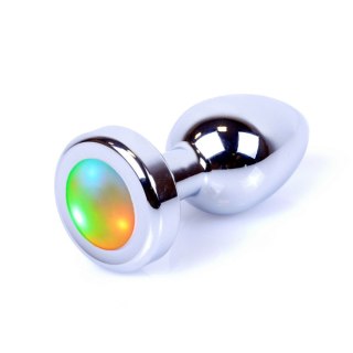 MyLove Butt Plug Collection Jewellery metalowy korek analny z kolorowymi światłami LED Disco Flashlight