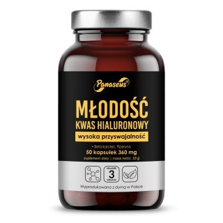 Panaseus Kwas hialuronowy Młodość suplement diety 50 kapsułek