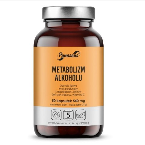 Panaseus Metabolizm alkoholu suplement diety 50 kapsułek