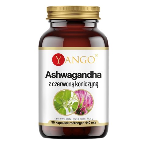 Yango Ashwagandha z czerwoną koniczyną suplement diety 90 kapsułek